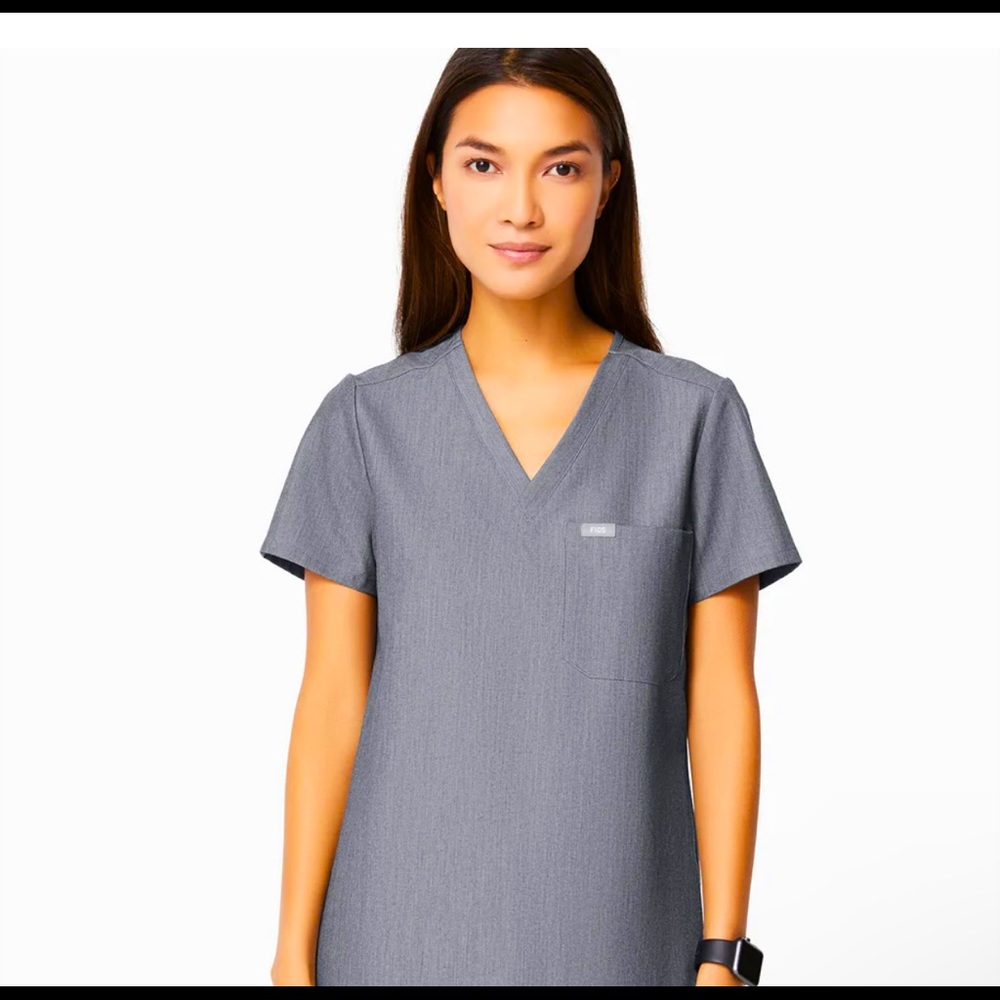 Figs xxs graphite Catarina one pocket scrub top